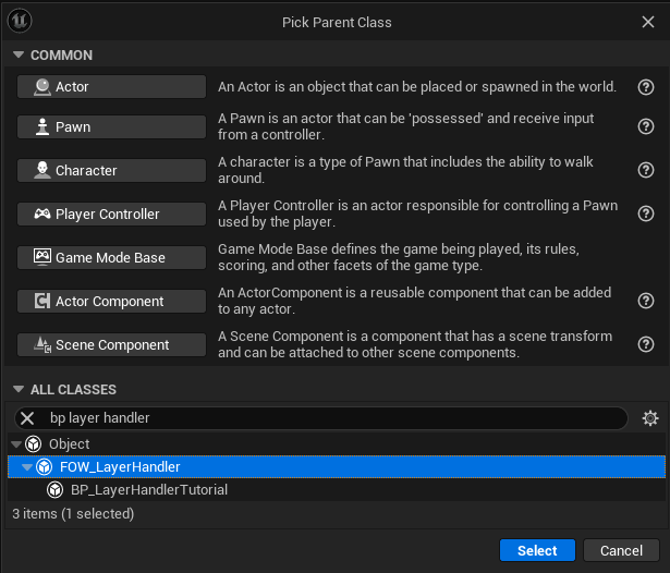 Create Layer Handler BP